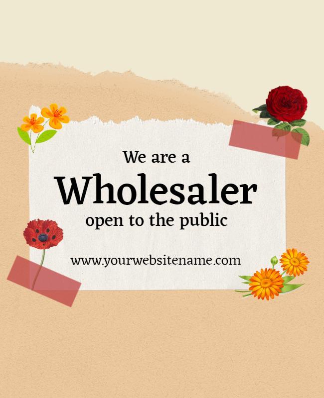 Public Wholesale Business Announcement Flyer Template