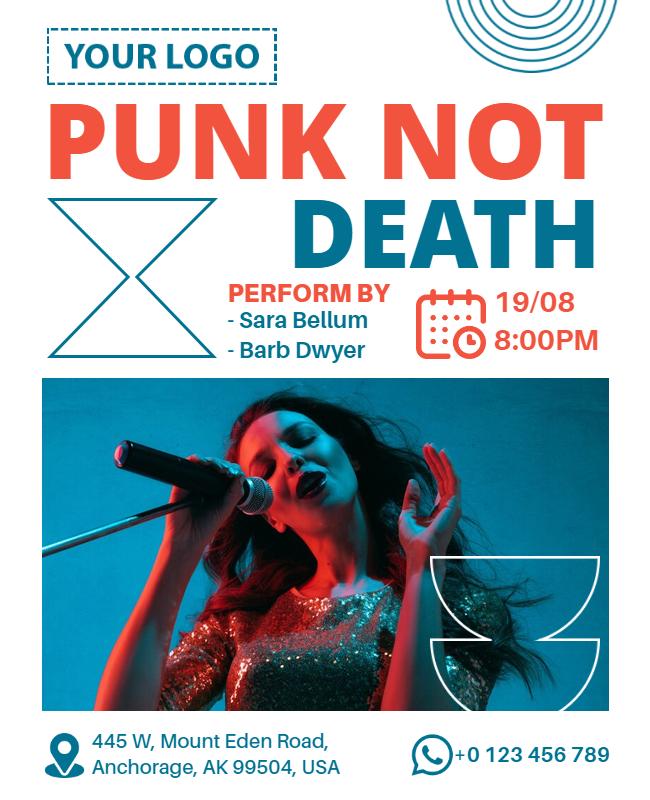 Punk Music Performance Event Flyer Template