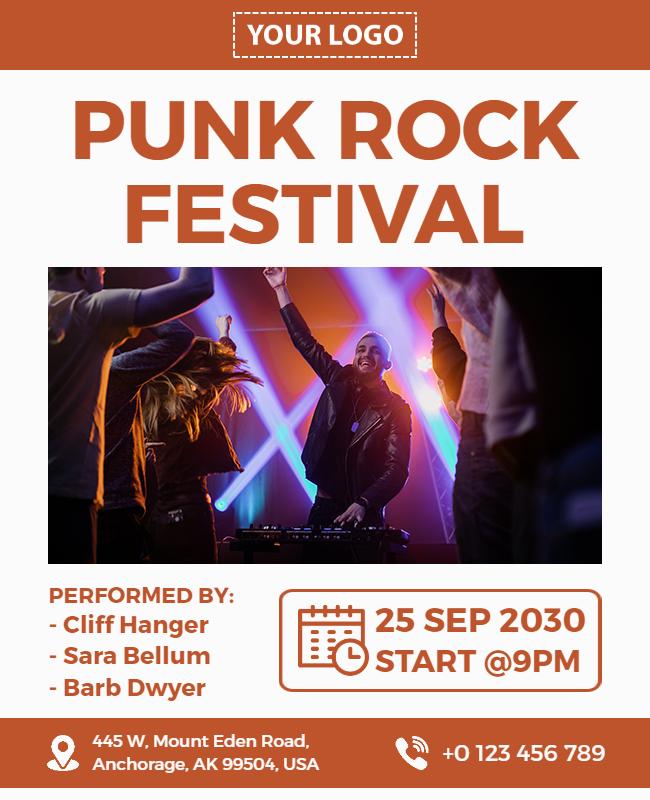 Punk Rock Music Festival Flyer Template