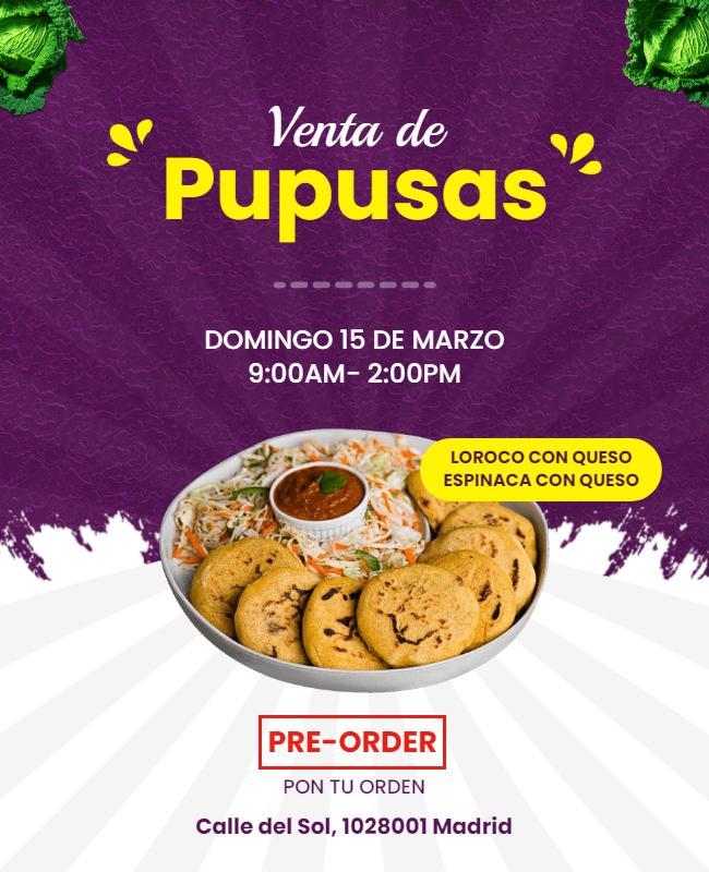 Pupusa Sale Event Promotional Flyer Template