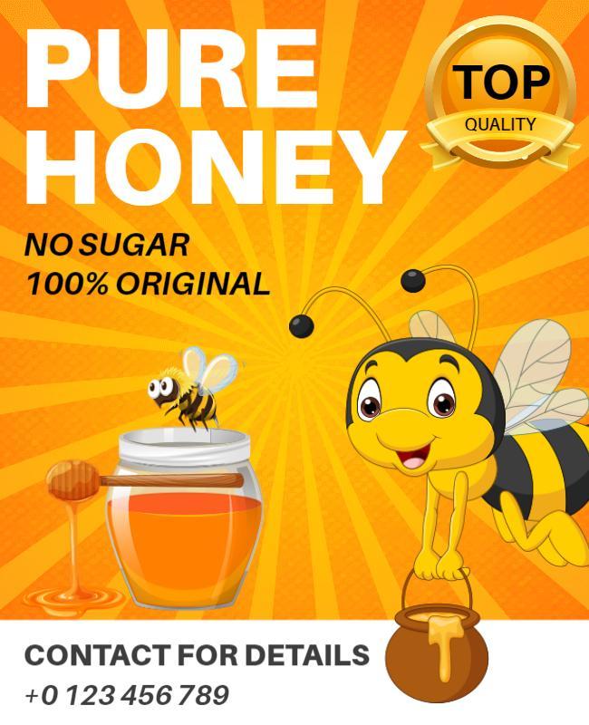 Pure Honey Product Promotion Flyer Template