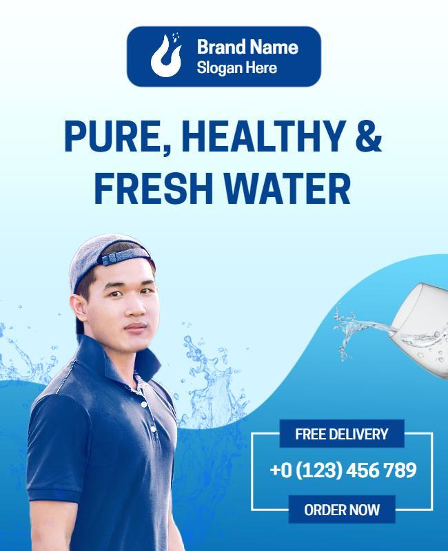 Pure Water Delivery Service Flyer Template