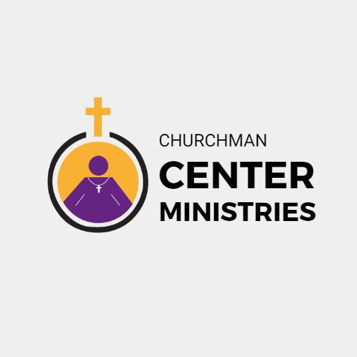 Purple and Yellow Design Representing Churchman Center Logo Template