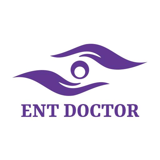 Purple Artistic Design Symbolizing ENT Doctor Services Logo Template