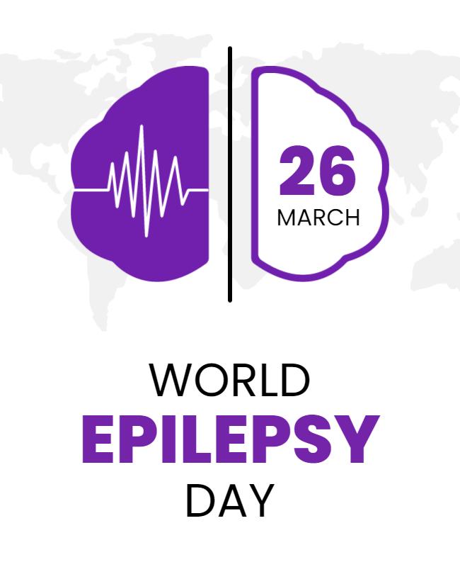 Purple Awareness Design for World Epilepsy Day Poster Template