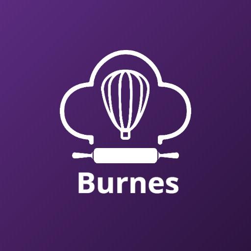 Purple Background with Baking Essentials for Kitchenware Logo Template