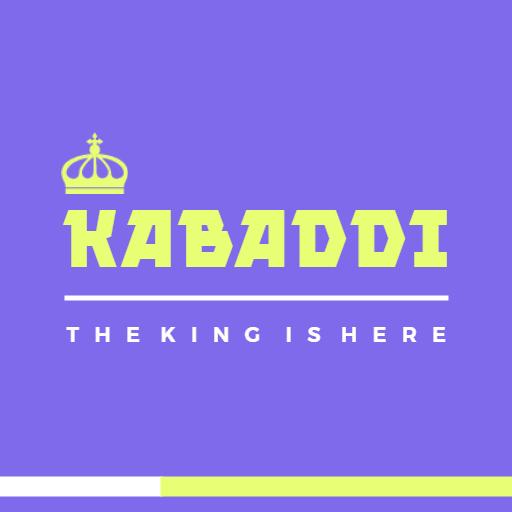 Purple Background with Bold Kabaddi Theme Crown Logo Template