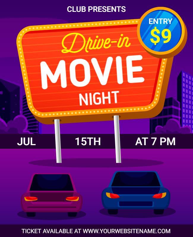 Purple Heart and Mardi Gras Film Flyer Template