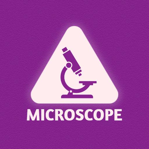 Purple Microscope Icon Highlighting Scientific Exploration Logo Template
