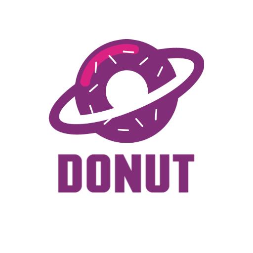 Purple Planet-Inspired Donut Design Represents Delicious Treats Logo Template