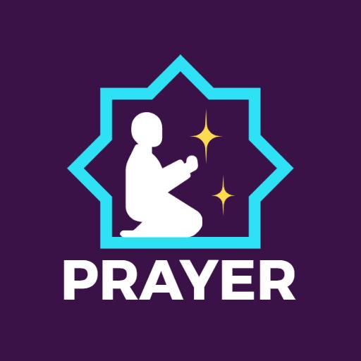 Purple Prayer Design Featuring Gentle Spiritual Elements Logo Template