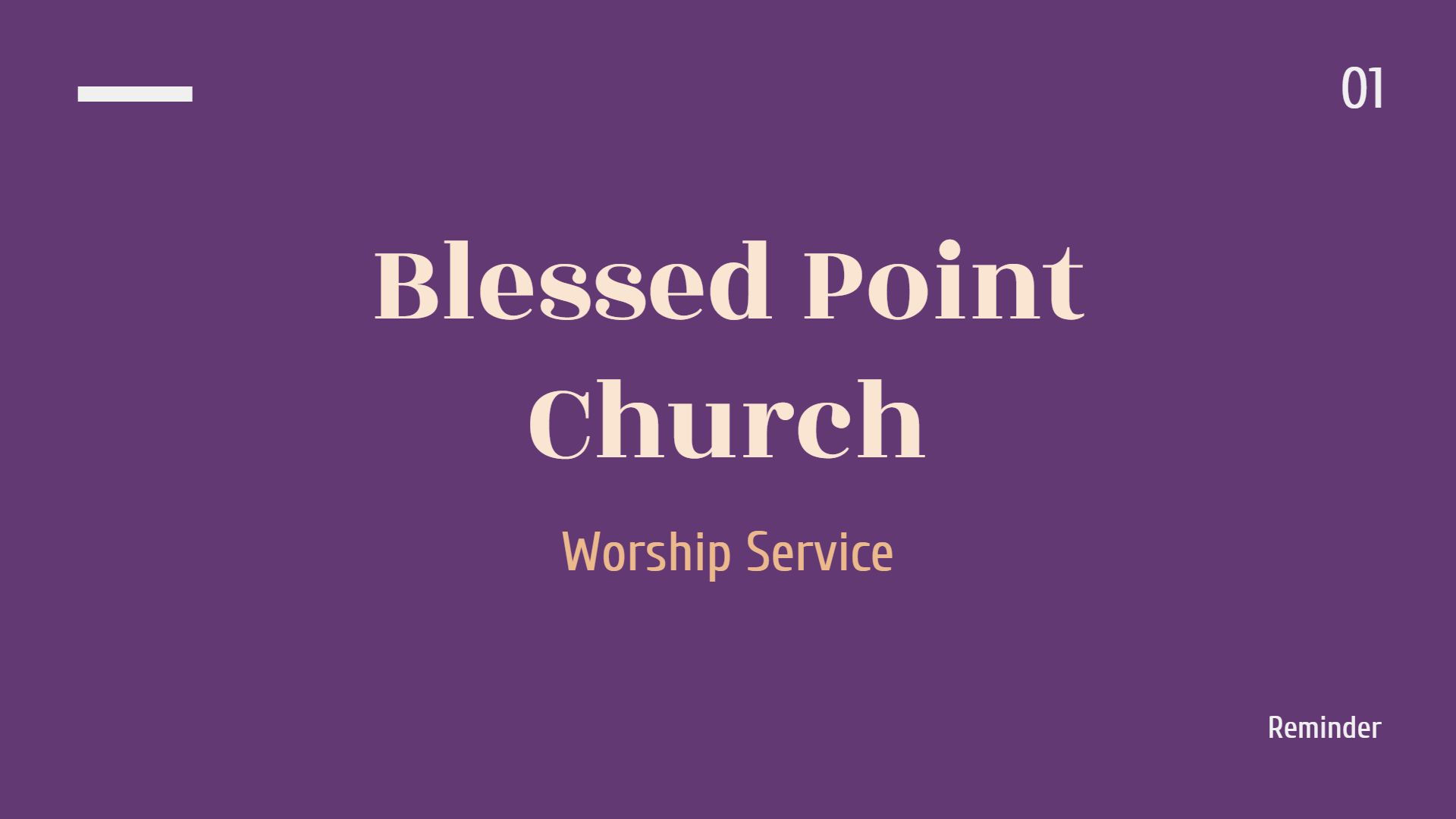 Purple Spiritual Music and Prayer Church Presentation Template