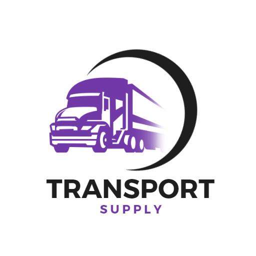 Purple Truck Design Emphasizing Efficient Transport Supply Logo Template
