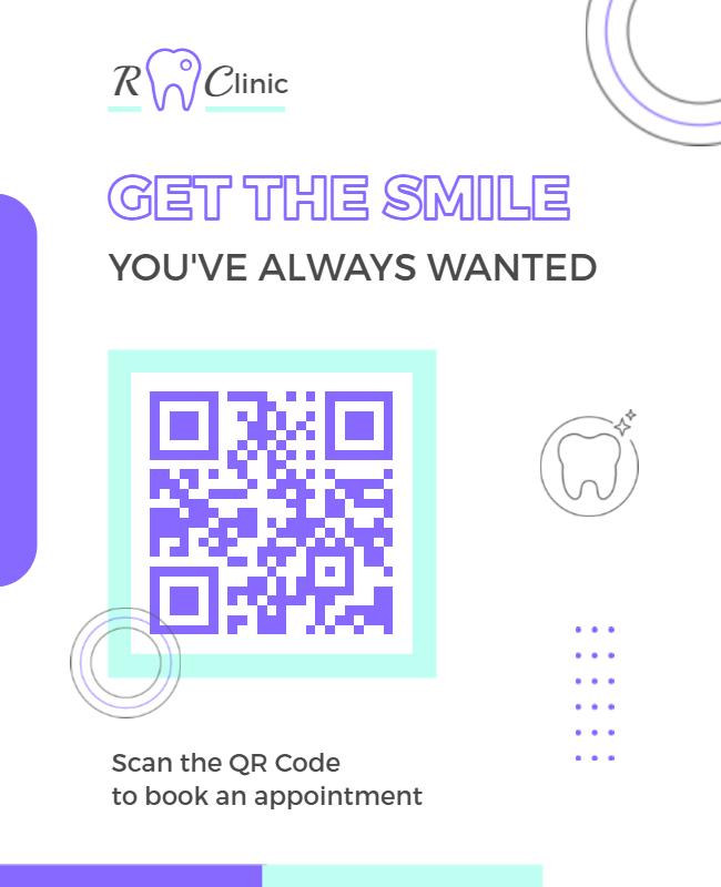 QR Code Dentist Appointment Booking Flyer Template