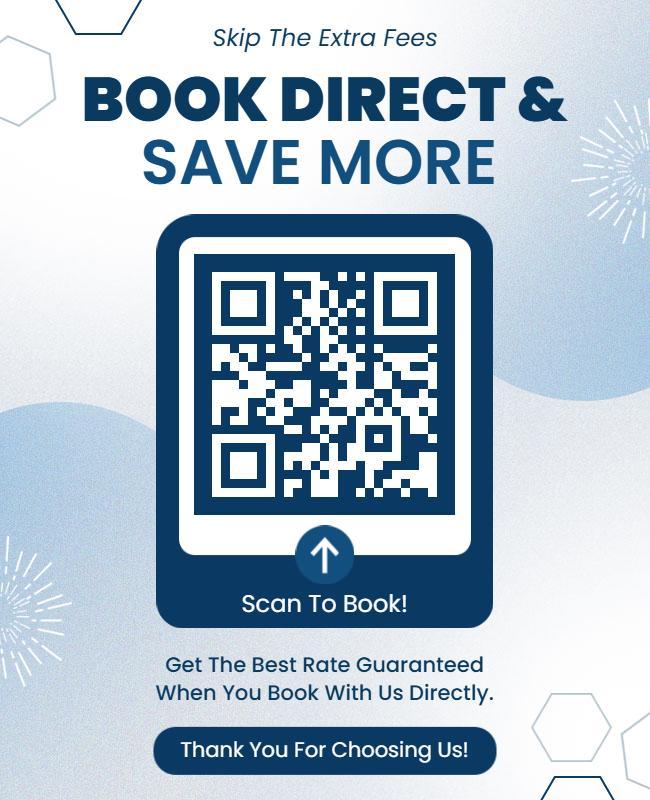 QR Code Direct Booking Flyer Template