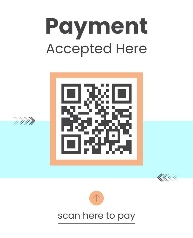 QR Code Payment Accepted Flyer Template