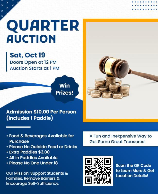 Quarter Auction Event Flyer Template