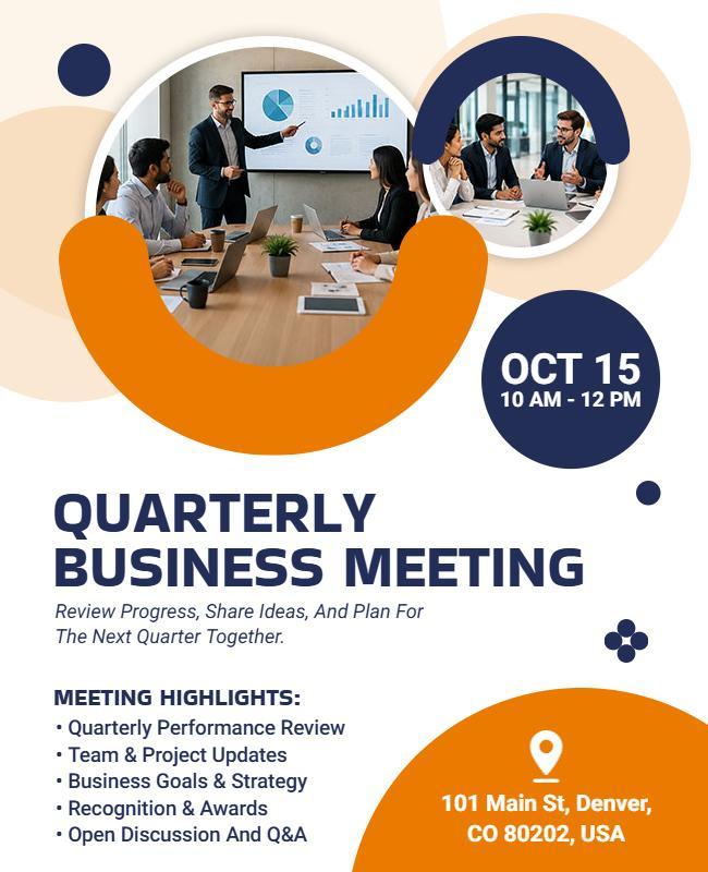 Quarterly Business Meeting Flyer Template