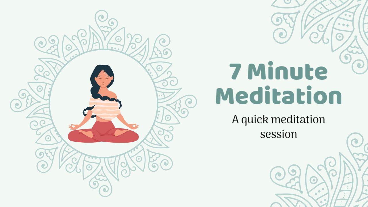 Quick 7 Minute Meditation Relaxation YouTube Thumbnail Template