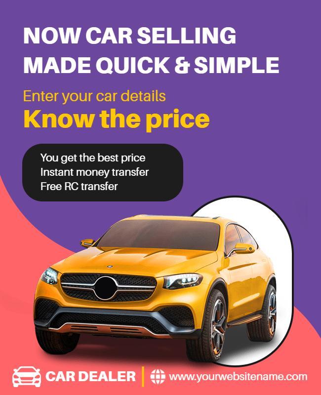 Quick Car Selling Process Flyer Template