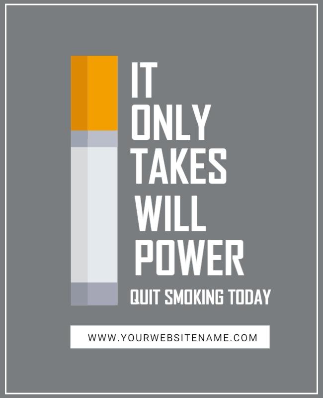 Quit Smoking Awareness Campaign Flyer Template