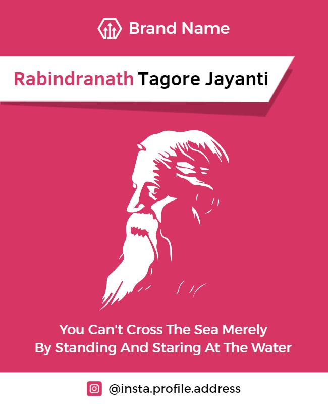 Rabindranath Tagore Jayanti Event Flyer Template