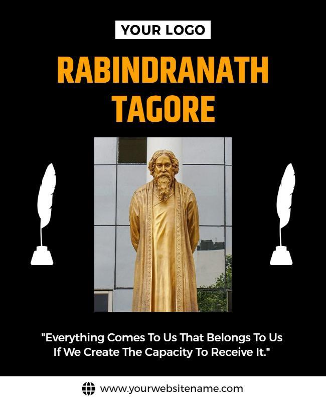 Rabindranath Tagore Tribute Event Flyer Template