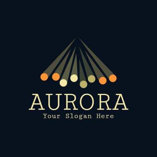 Radiant Colors and Triangular Design in Aurora Logo Template