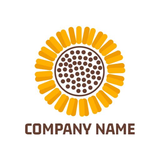 Radiant Yellow Sunflower Design for Nature Inspired Logo Template