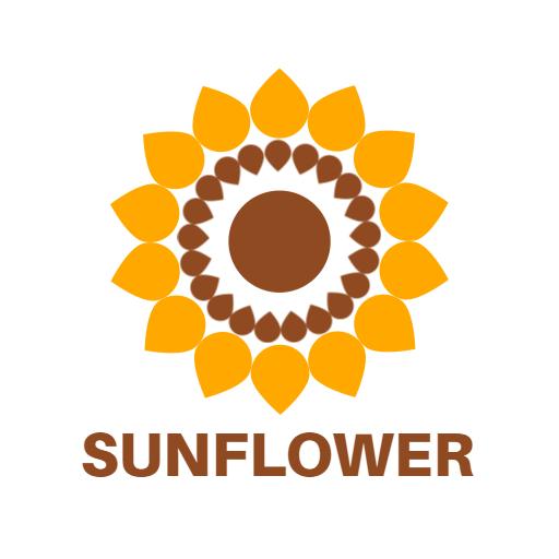 Radiant Yellow Sunflower Design Representing Natural Beauty Logo Template