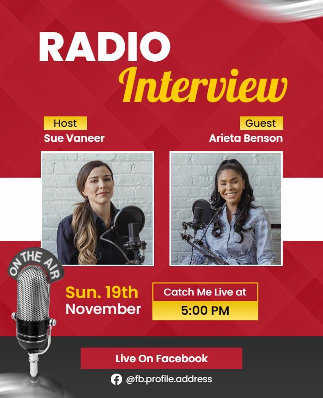 Radio Interview Live Event Flyer Template