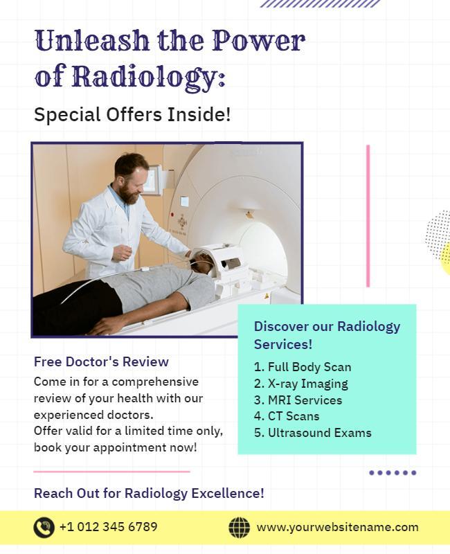 Radiology Special Offers Promotional Flyer Template