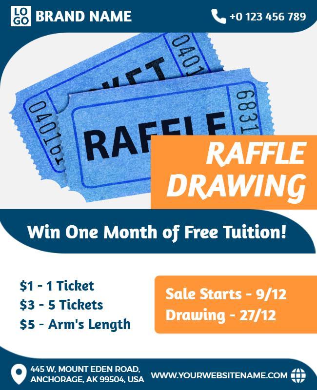 Raffle Drawing Event Flyer Template