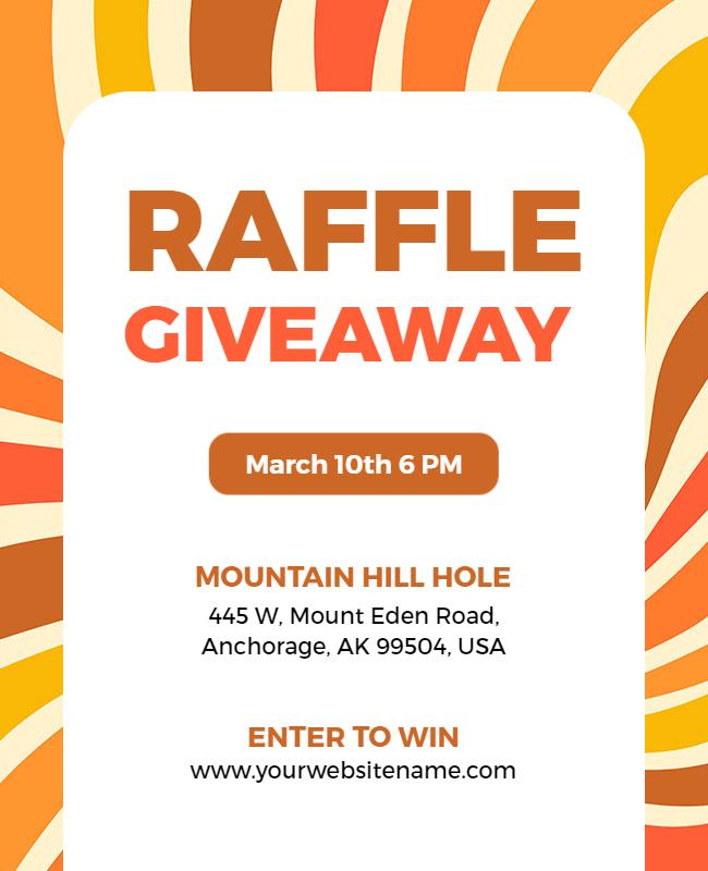 Raffle Giveaway Event Announcement Flyer Template