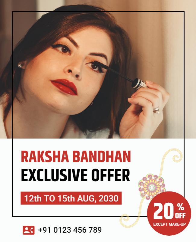 Raksha Bandhan Beauty Sale Flyer Template