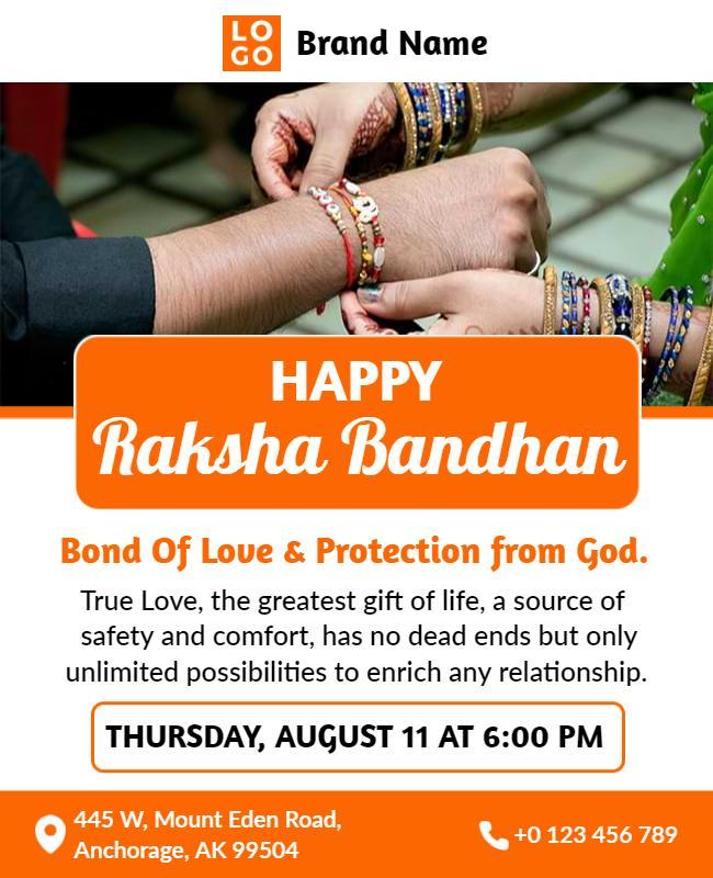 Raksha Bandhan Celebration Event Flyer Template