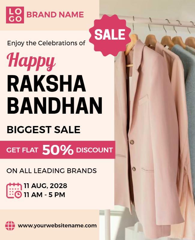 Raksha Bandhan Fashion Sale Discount Flyer Template