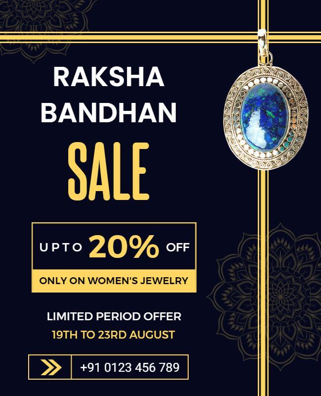 Raksha Bandhan Jewelry Sale Flyer Template