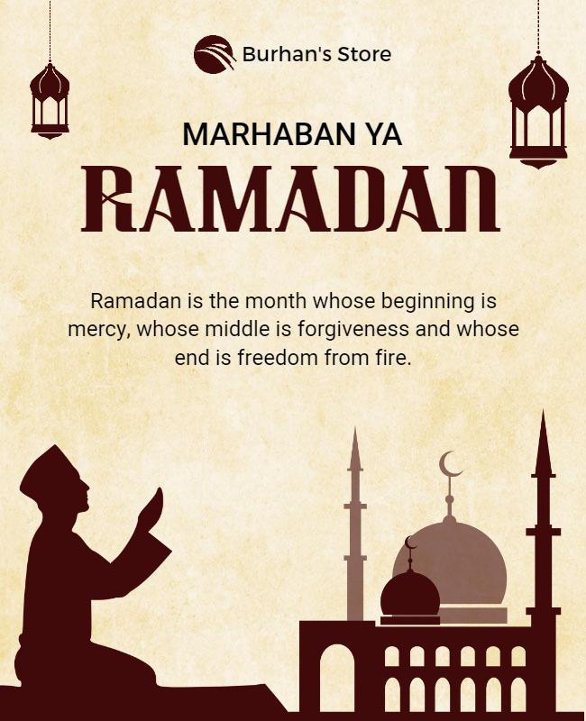 Ramadan Celebration Greeting Flyer Template