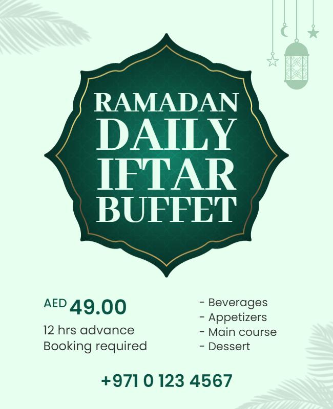 Ramadan Daily Iftar Buffet Promotion Flyer Template