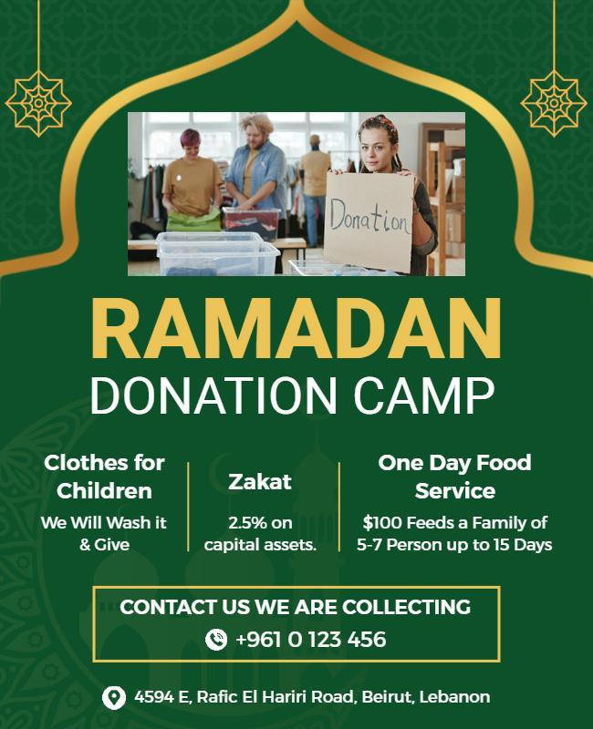 Ramadan Donation Camp Charity Event Flyer Template