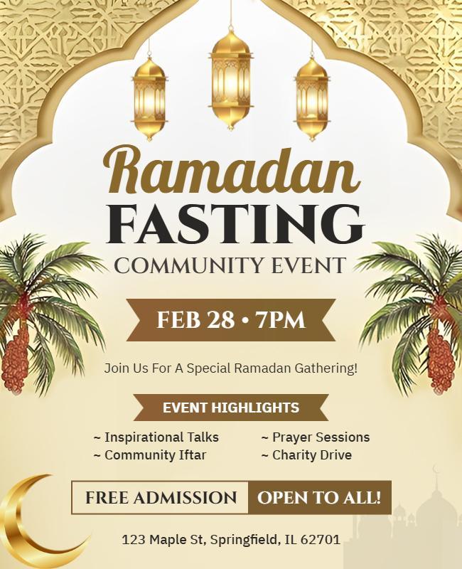 Ramadan Fasting Community Event Flyer Template