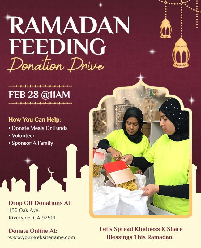 Ramadan Feeding Donation Drive Flyer Template