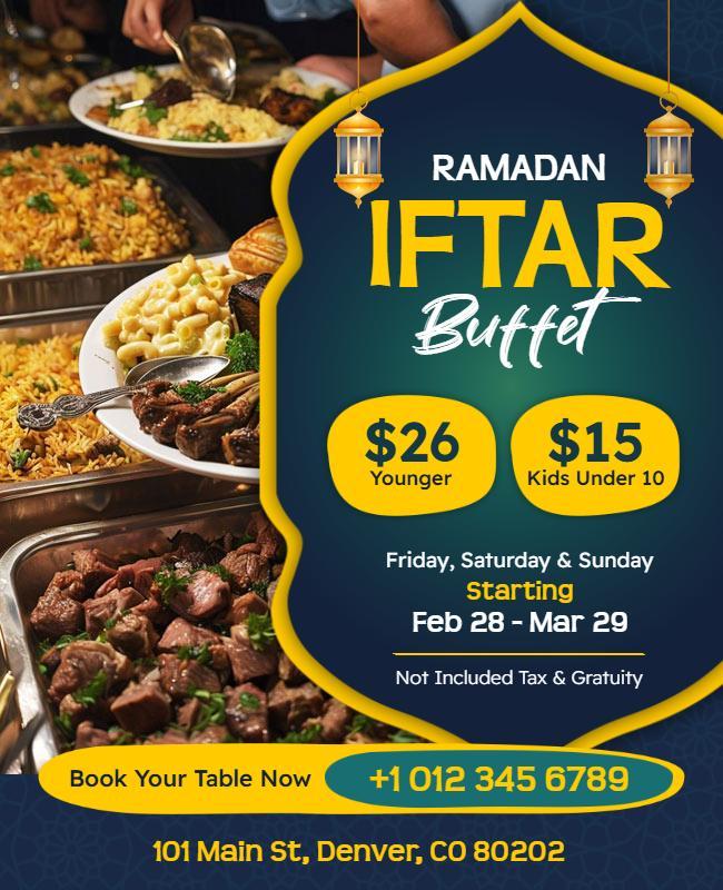 Ramadan Iftar Buffet Promotion Flyer Template