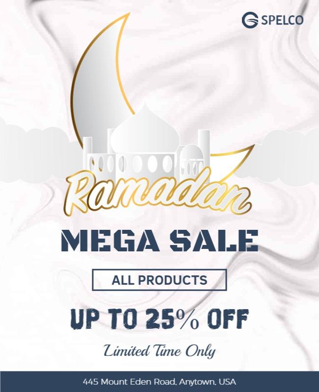 Ramadan Mega Sale Discount Flyer Template