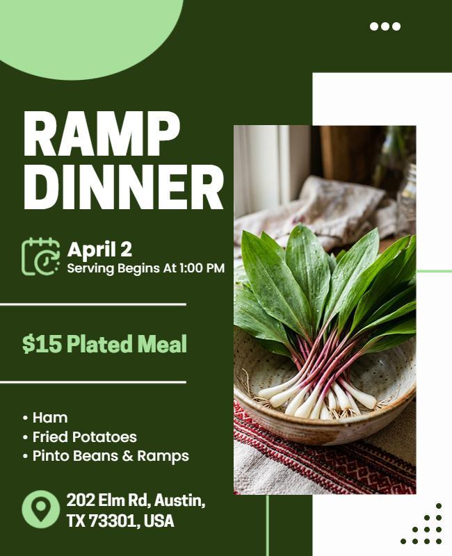 Ramp Dinner Event Poster Template