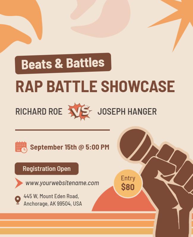 Rap Battle Showcase Event Flyer Template