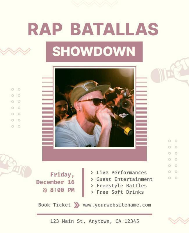 Rap Battle Showdown Event Flyer Template