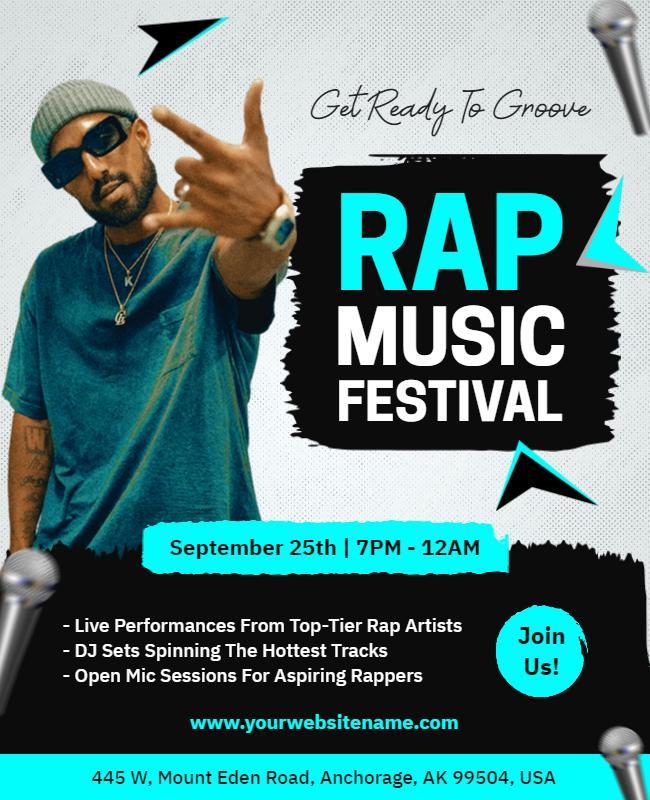 Rap Music Festival Event Flyer Template