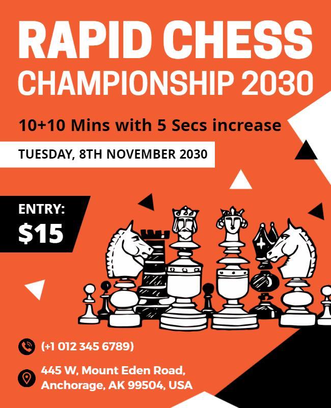 Rapid Chess Championship Event Flyer Template